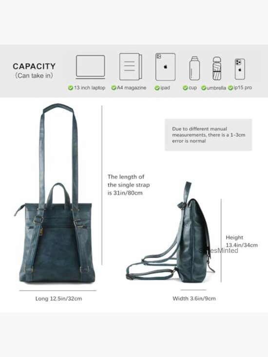 Convertible 3-in-1 Backpack Tote Shoulder Bag Laptop Travel Multipurpose main image 5